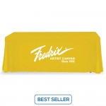 Yellow Table Throw 1 Color Logo Print 6 ft. or 8ft. ( 3-sided or 4-sided option)